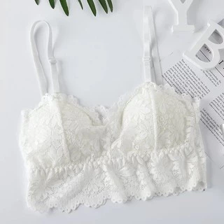 [ส่งจากไทย] 𝑩𝒓𝒂𝑩𝒓𝒂𝑩𝒓𝒂 #bra-029 สายเดี่ยวลูกไม้ ฟองน้ำถอดได้