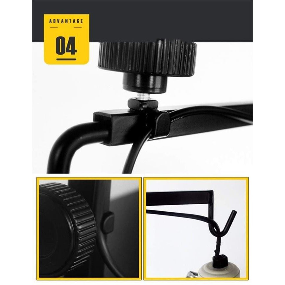 พร้อมส่ง​ ขาตั้งโคมไฟ UVA UVB สำหรับเต่าบก หรือสัตว์เลื้อยคลานอื่นๆ มี2ขนาด คุณภาพดีมาก - รูปที่ 4