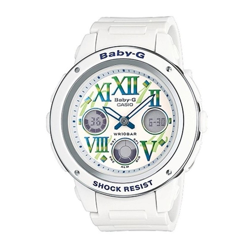 Casio Baby-G นาฬิกาข้อมือ สีขาว สายเรซิ่น รุ่น BGA-150GR-7BDR