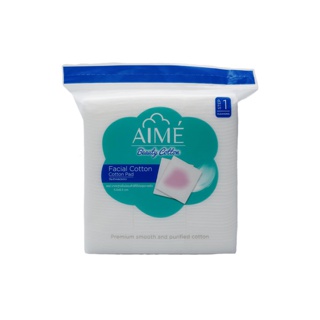 AIME เอเม่ Facial Cotton Pads สำลีสำหรับผิวหน้า 90g 150 แผ่น