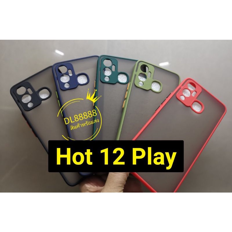 ✨🇹🇭✨เคสขอบนิ่มหลังแข็งขุ่นคลุมกล้อง For Infinix Hot 12 / Hot 12i / Hot 12 Play / Hot 20i / Note 12 Pro 5G / Note12 / G96