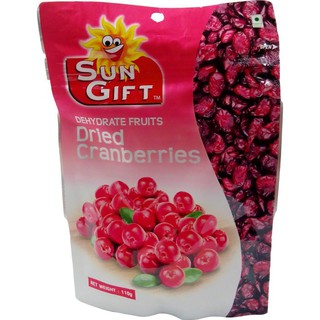 Sun Gift Dried Cranberries 110gm  ซันกิ๊ฟแครนเบอร์รี่อบแห้ง 110 กรัม