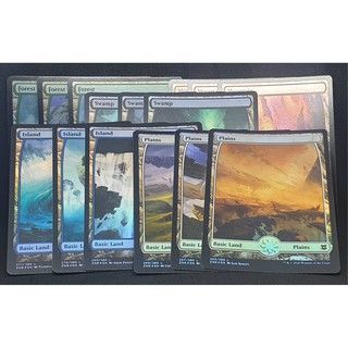 Basic Lands Foil ชุด Zendikar Rising การ์ดเมจิค MTG