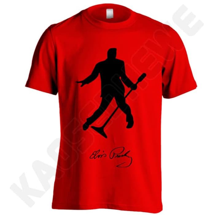 เสื้อยืด MERAH ELVIS PRESLEY 01 - KGD - RED SIZES S-XXL