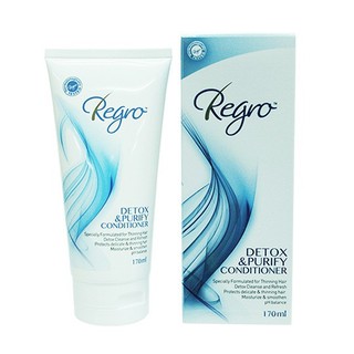 Regro Detox Conditioner 170ml รีโกร ครีมนวดผม สูตรดีท็อกซ์สำหรับผมร่วง ผมมัน ช่วยให้รากผมแข็งแรง ลดการหลุดร่วง