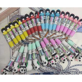 ปากกาลูกลื่น4สี *ดำ*แดง*เขียว*น้ำเงิน* 4in1ลายหมีแพนด้า*การ์ตูนญี่ปุ่น(ปากกาลูกลื่น )ชิ้นละ 15 ✔️พร้อมส่ง ปากกาเจล4สี *ส