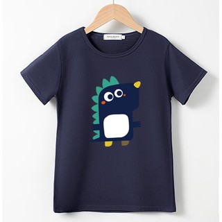 Bykidsเสื้อผ้าเด็กเสื้อยืดคอกลมแขนสั้นคอตตอน100%ลายตุ่นผ้านุ่มใส่สบาย