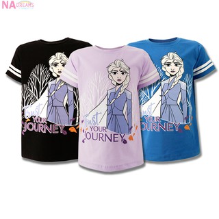 Disney เสื้อยืดคอกลม เสื้อคอกลม ผ้าคอตตอนสแปนเด็กซ์ ลายโฟรสเซ่น Frozen จาก NADreams เนื้อผ้าเกรดดี นุ่มมาก