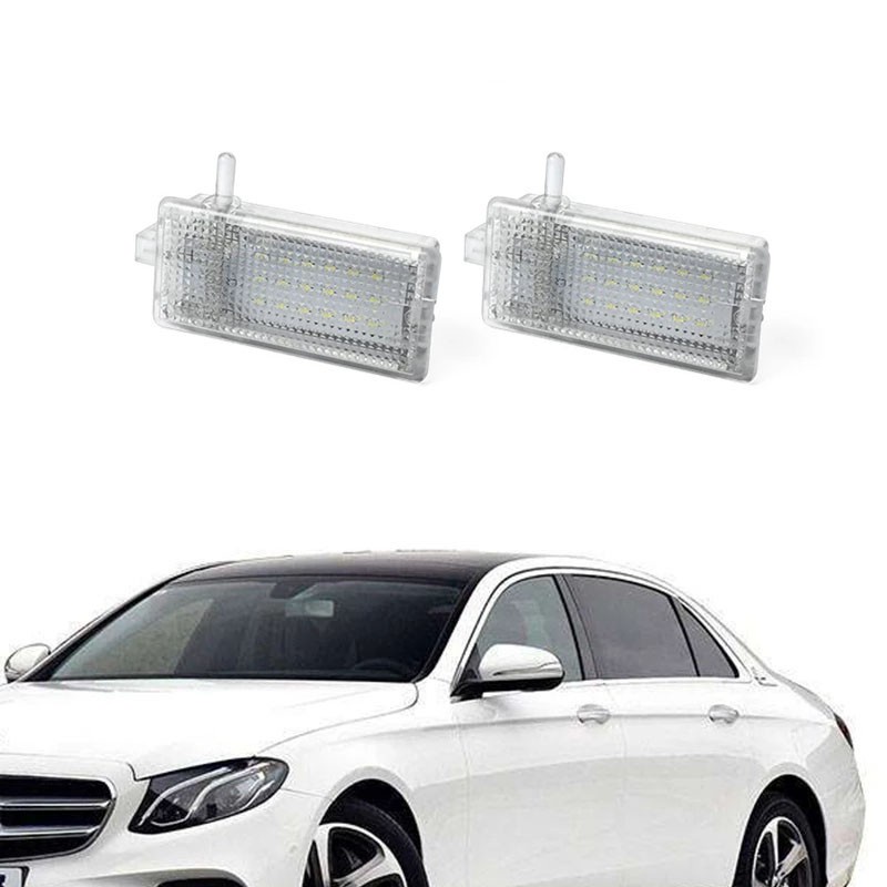 2PCS สําหรับ Footwell กระเป๋าเดินทาง Trunk Boot ถุงมือกล่องไฟ LED สําหรับ E46 2D E46 3D E46 4D E46 5