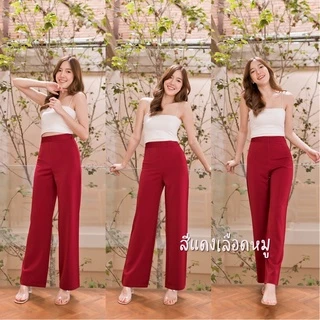 🍒ปังปัง99🍒กางเกงผ้าฮานาโกะ-ขาตรง-ซิปข้าง ไซส์S-2Xl🫧