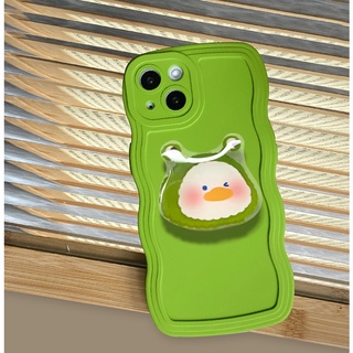 เคสโทรศัพท์มือถือแบบนิ่ม ลายกบ เป็ดน่ารัก พร้อมที่ตั้งวาง สําหรับ Samsung Galaxy S22 S21 S20 Ultra Plus S22+ S21+ S20+ S21 S20 FE