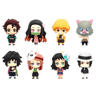 Demon Slayer Kimetsu no Yaiba Color-Cole Vol.1 Set of 8 โมเดล ฟิกเกอร์แท้ ดาบพิฆาตอสูร กาชาปอง เนซึโกะ Gashapon Gachapon