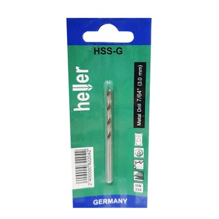 เครื่องมือช่าง สว่าน ดอกสว่าน ดอกเจาะเหล็ก HELLER HIGH SPEED 7/64นิ้ว METAL DRILL BIT HELLER HIGH SPEED 7/64"