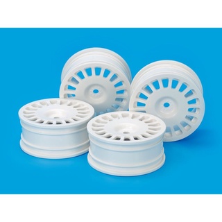 [ชุดแต่งรถบังคับ] TAMIYA 54851 OP.1851 Medium-Narrow Rally Dish Wheels (24mm Width, Offset 0) (White) 4pcs. ชุดแต่งทา...