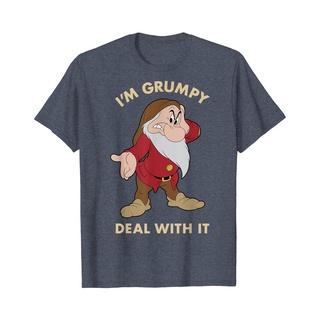 เสื้อยืดผ้าฝ้ายคอกลมพิมพ์ลาย IM Grumpy Deal With It Portrait ลําลองสีขาว