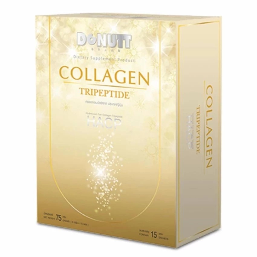 Donutt Collagen TriPeptide HACP เพื่อสุขภาพที่ดีที่สุดของ ข้อต่อ และ กระดูก 15 ซอง (1 กล่อง)