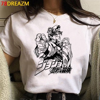 เสื้อยืดผ้าฝ้ายพิมพ์ลายเสื้อยืด พิมพ์ลายกราฟิก Jojo Bizarre Adventure Ulzzang ขนาดใหญ่ แฟชั่นสําหรับผู้ชาย