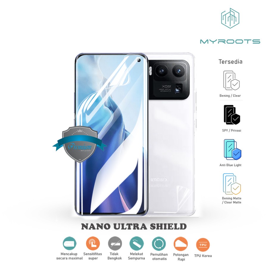 Myroots Anti-Scratch Nano Ultra Shield สําหรับ Xiaomi Mi 11 Lite - Mi 11 Ultra - Mi 11 Anti Blue-Spy