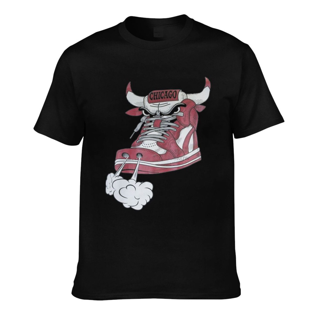 เสื้อยืดแขนสั้นผู้ชาย Chicago Shoe Bull Red