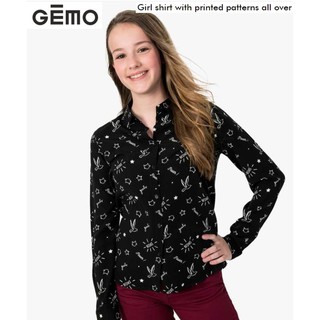 Girl shirt with printed patterns all over แบรนด์ GEMO