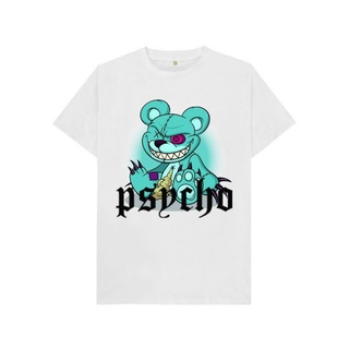 Psycho Crucify "Am i?" เสื้อยืด ทรงปกติ | สีขาว | เสื้อท็อปสามารถปรับแต่งได้