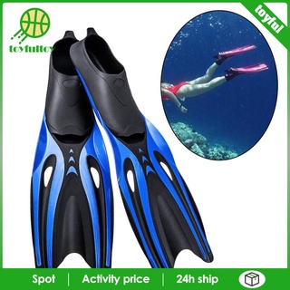 Adult Diving Fin Full Foot Flippers Water Sports Beginner Swim Snorkeling Red