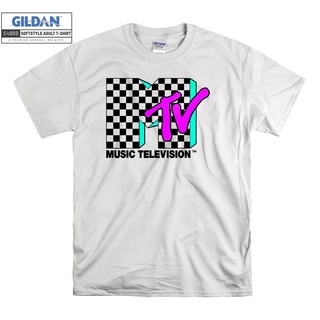 เสื้อผ้าผชGildan เสื้อยืดลําลอง แขนสั้น มีฮู้ด พิมพ์ลายโลโก้ MTV ขนาดใหญ่ สไตล์คลาสสิก สําหรับผู้ชาย และผู้หญิง 7107S-5X