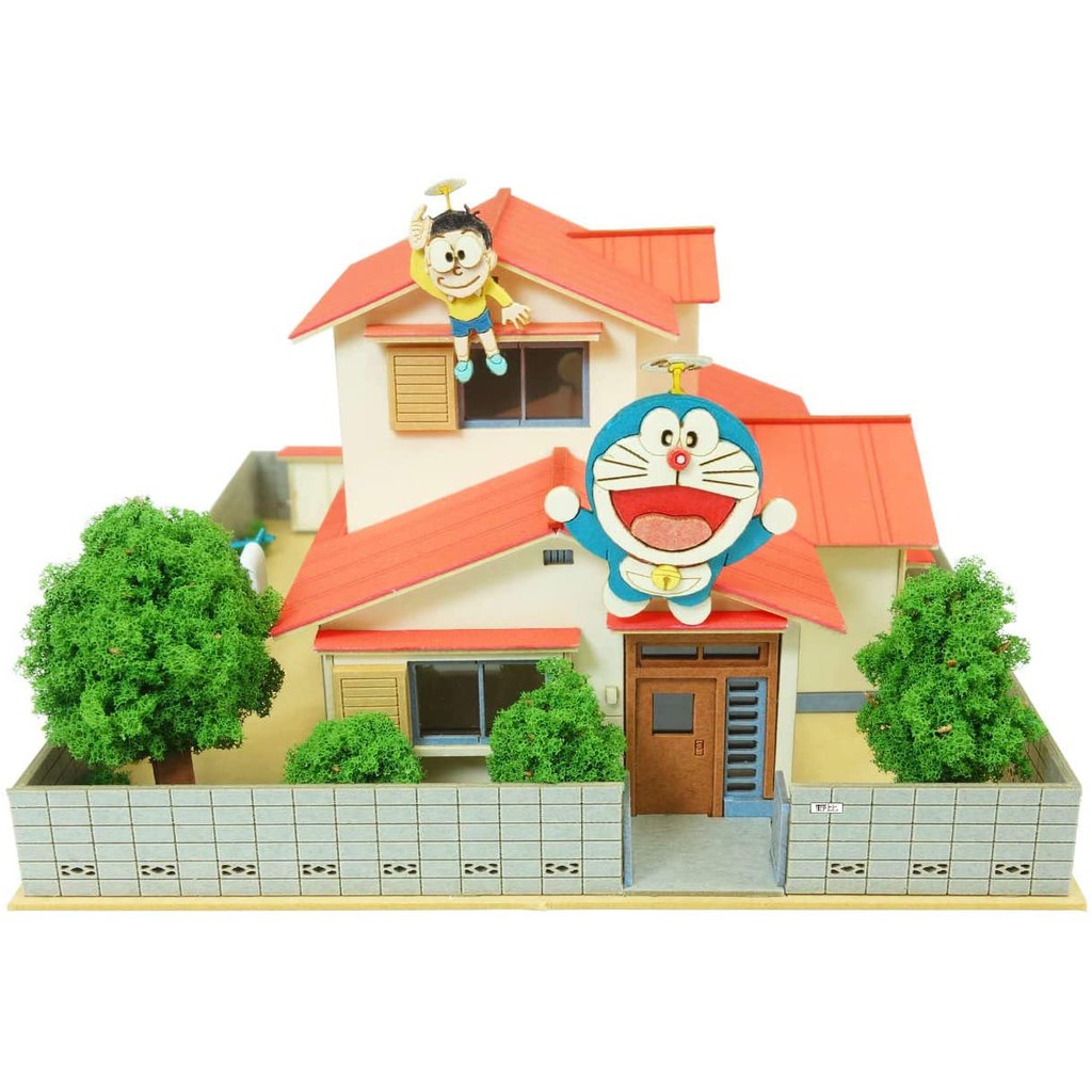 ของแท้จากญี่ปุ่น🧡 Sankei MK10-02 Doraemon Doraemon and Nobita's House (1/150 N scale) เปเปอร์อาร์ทโด