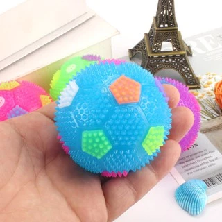 ลูกบอล มีไฟ led มีเสียงเวลาบีบ ใหญ่ 6.5 cm ของเล่น ของเล่นเด็ก บอลเด้งดึ๋ง Flashing ball light up คละสี
