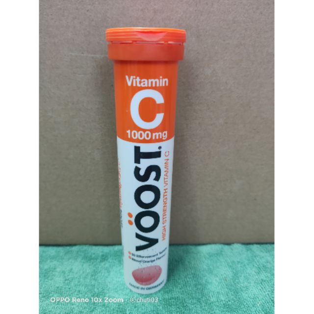 Voost Vitamin C 1000 mg Blood Orange Flavour 

วิตามินซี ชนิดเม็ดฟู่ รสบรัดออร์เร้นจ์