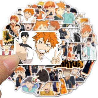 ไฮคิว คู่ตบฟ้าประทาน สติ๊กเกอร์ไฮคิว haikyuu sticker สติ๊กเกอร์ ของเล่น ของสะสม ของขวัญ (4-8 cm/ 52 ชิ้น)