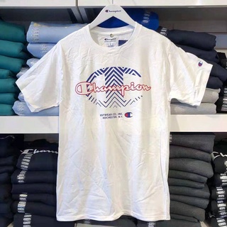 พร้อมส่ง CHAMPION เสื้อยืดลําลอง แขนสั้น คอกลม พิมพ์ลาย สําหรับผู้ชาย