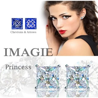 IMAGIE ต่างหูเพชร Cz Princess Cushion Asscher 3-9mm