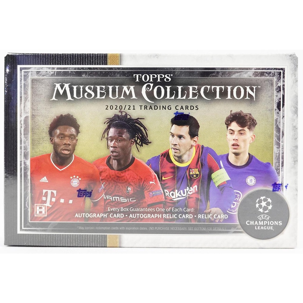 กล่อง การ์ดฟุตบอล 2020-21 Topps Museum Collection UEFA Champions League Soccer Hobby Box