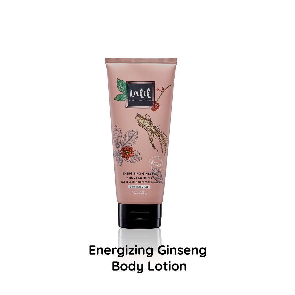Lalil Energizing Ginseng Body Lotion 200g. (โลชั่นฟื้นบำรุงผิว หอมสด
