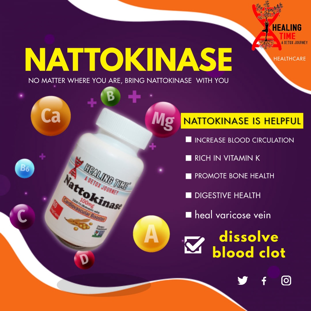 NATTOKINASE  เป็นอาหารเสริมเพื่อสุขภาพจากธรรมชาติที่ได้มาจากผลิตภัณฑ์จากถั่วเหลืองหมักที่เรียกว่านัตโตะ