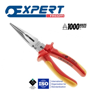 Expert คีมปากแหลมหุ้มฉนวนกันไฟ  1000V. ขนาด 8 นิ้ว (E050403)