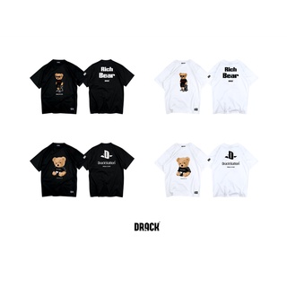 การออกแบบเฉพาะ แขนสั้น DRACK เสื้อยืดสกรีนลาย COLLECTION RICH BEAR / TEDDY GAME