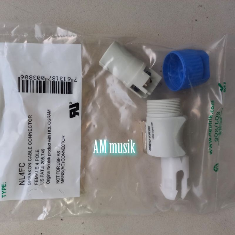 JACK SPEAKON CONNECTOR NEUTRIK NL4FC SPIKON 4 PIN