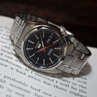 SEIKO 5 Automatic รุ่น SNKL45K1 นาฬิกาข้อมือผู้ชาย สายแสตนเลส หน้าปัดดำ ประกันศูนย์ไซโก้ไทย 1 ปีเต็ม (ส่งฟรี เคอรี่)