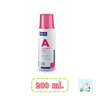 Virbac Allermyl แชมพูผิวหนังแพ้ง่าย แห้งคัน ลดการอักเสบของผิวหนัง สำหรับสุนัขและแมว ขนาด 200 ml