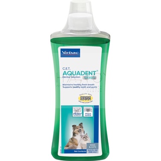 Virbac C.E.T Aquadent Dog &amp; Cat Dental Solution น้ำยาบ้วนปากเพื่อลมหายใจหอม 500 ml