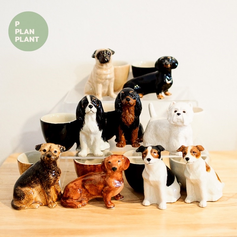Dog Egg cups : ที่วางไข่ลวก เซรามิครูปหมา ตกแต่งบ้าน เครื่องครัว **กรุงเทพมีส่งด่วน!**