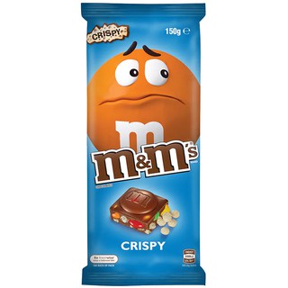 เอ็มแอนด์เอ็มบาร์ช็อกโกแลตนมและข้าวพอง 150กรัม M&amp;M Bar Milk Chocolate and Puffed Rice 150g.