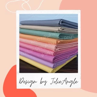 ผ้าคอตต้อนแท้สีพื้น/ผ้าฝ้ายแท้/ผ้าคอตต้อนป๊อบลิน/คอตต้อนคอมป์/cotton comb เกรดพรีเมี่ยมโทนสีฟ้า (ตัดเป็นหลา/ตัดเป็นเมตร)