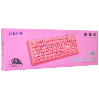 Keyboard Oker G29 รุ่น Bling Bling สีชมพู