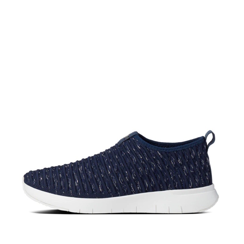FitFlop™ รองเท้า ผู้หญิง TEXTURED KNIT SNEAKERS สีน้ำเงิน