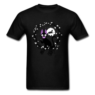 【ใหม่】เสื้อยืดผ้าฝ้ายพิมพ์ลาย ∏Cat Circle Tops Kikis Delivery Service Shirts Men Clothing Summer Anime Chic Tshirt Hall