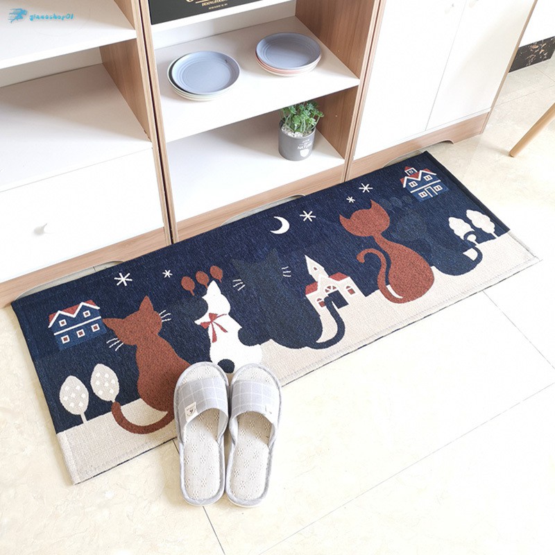 Kitchen Floor Mats Household Cartoon Dirt-Resistant Non-Slip Floor Mats ...