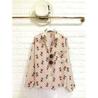 40% (min 0, max 100)เสื้อเชิ้ตฟรีไซส์ สวยไฮโซ ลายการ์ตูนเล็กๆ สาวๆ S M L XL ใส่ได้